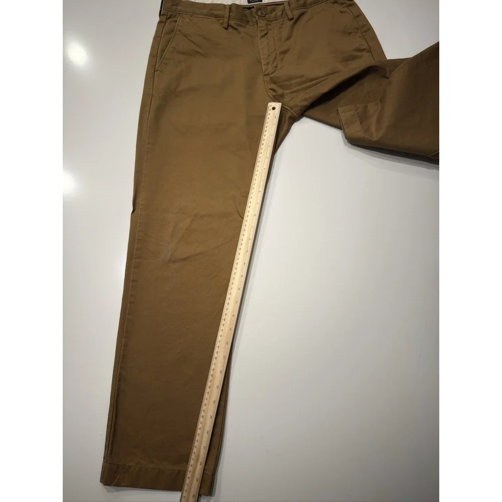 J.Crew Broken In Mens Urban Slim Pants 34x30 Brown 100% Cotton Chinos